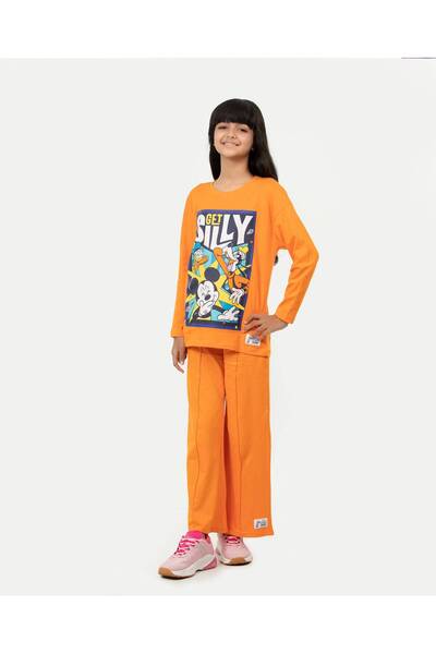 Finelook Girl's Micky Long Sleeve T-shirt & Bottom Set