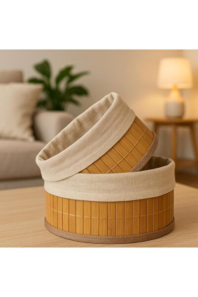 Serenova Luka 2-Piece Bamboo Basket