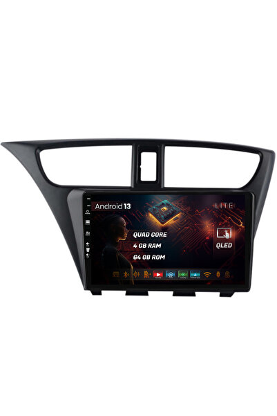HUB64 Navigatie Honda Civic Hatchback (2012-2015), 4GB RAM, Quadcore, Carplay...