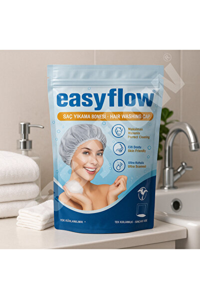 Easyflow HASTA SAÇ YIKAMA & BAKIM & TEMİZLEME BONESİ (1 ADET/PAKET) HİJYEN SA...