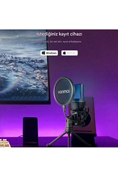 Wair Teknoloji Sf-777w 2.4g Kablosuz Oyun Masaüstü Rgb Işık Ve Blowout Mikrofon