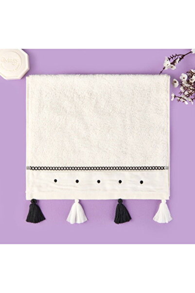 Evidea Πετσέτα χεριών Soft Piene - Εκρού / Μαύρο - 30x50 cm