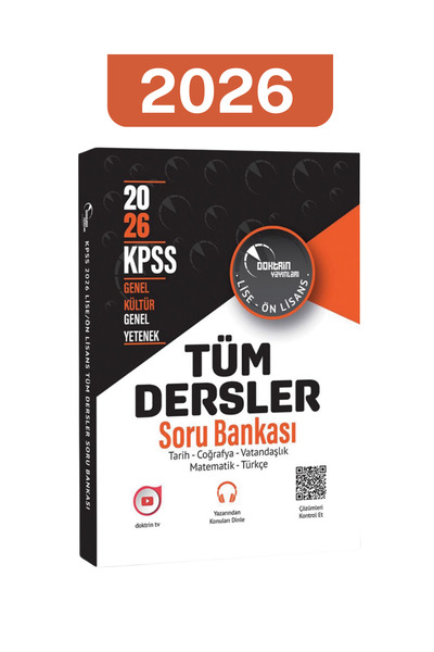 Doktrin Yayınları 2026 Lise/Önlisans KPSS Tüm Dersler Soru Bankası