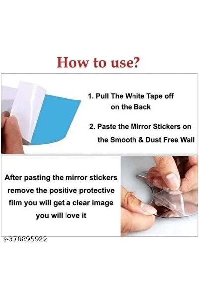 Slasa 3D Acrylic Wall Sticker Mirror Design - 50 Gold Stars