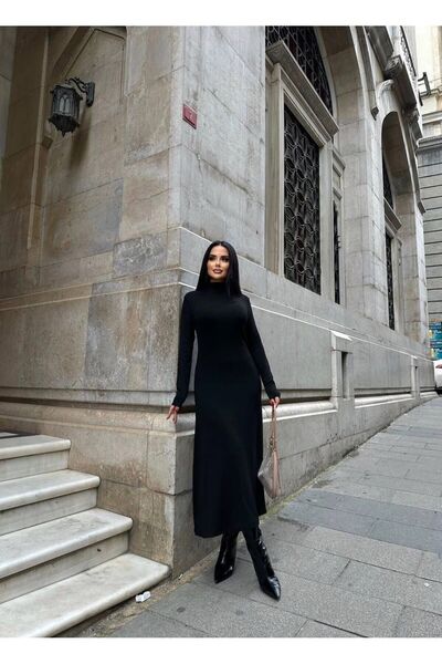 eBaa fashıon BOĞAZLI MAXİ ELBİSE