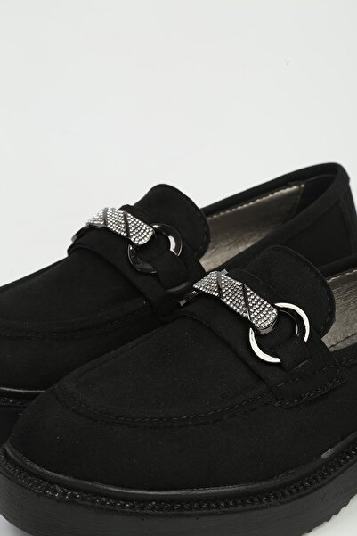 Pierre Cardin Women's Black Suede Loafer Pc-55223