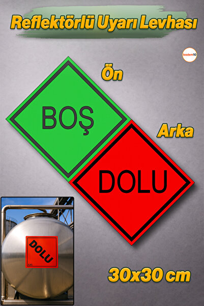 Badem10 لافتة تحذيرية عاكسة من الألومنيوم مقاس 30×30 سم، لافتة فسفورية مزدوجة الجوانب متينة