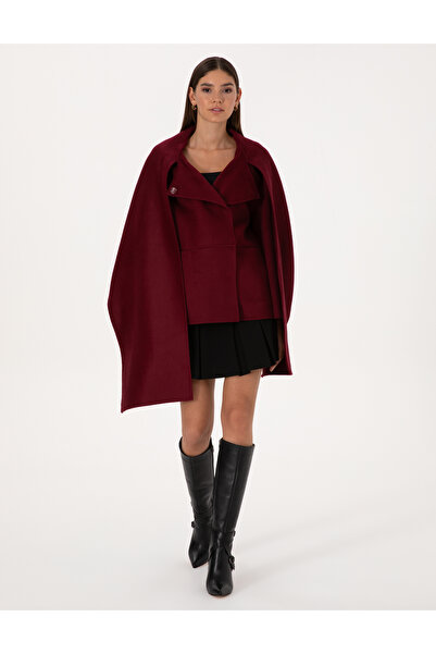 Pierre Cardin Burgundy Comfort Fit Cashmere Coat 50314273-Vr014