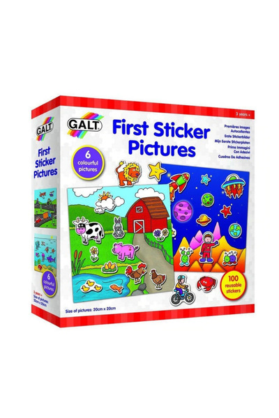 Galt Primul meu set de stickere Galt, 6 imagini reutilizabile, 3+ ani