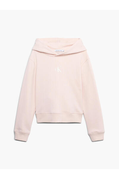 Calvin Klein CK LOGO BOXY HOODIE Kadın Pembe Hoodie
