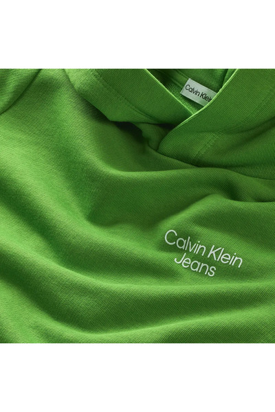 Calvin Klein CKJ STACK LOGO HOODI Erkek Yeşil Hoodie