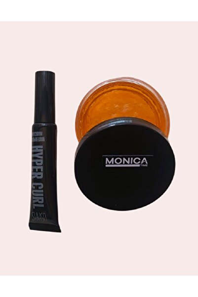 MONİCATİME Kaş Sabitleyici & Besleyici Wax 50 ml+Siyah Maskara Orjinal Boy