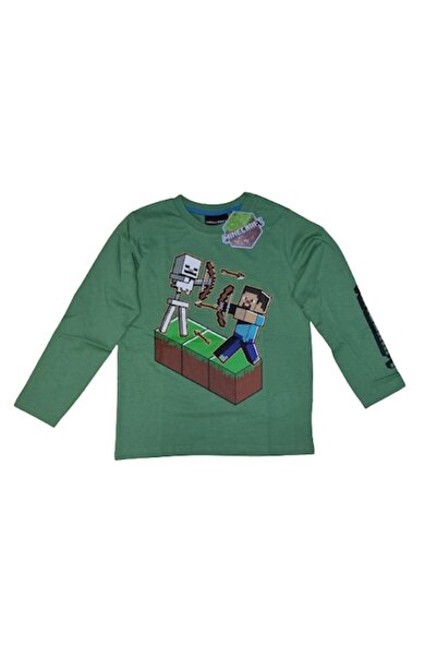 Mojang Kids' Sweatshirt, Minecraft, Mojang, Steve Skeleton, 10 years, Green