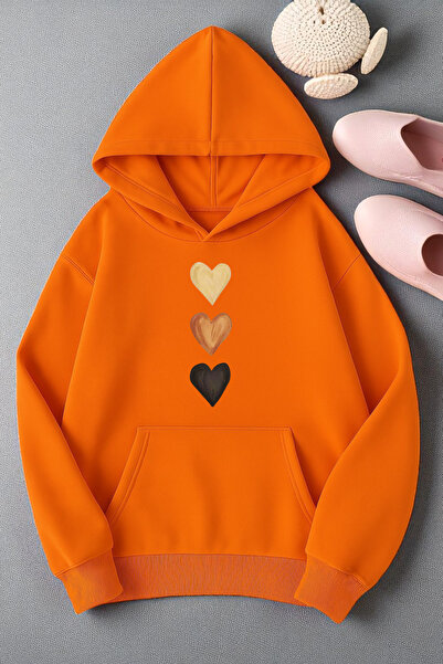 trendypassion Φούτερ Unisex Row Heart με στάμπα Oversize