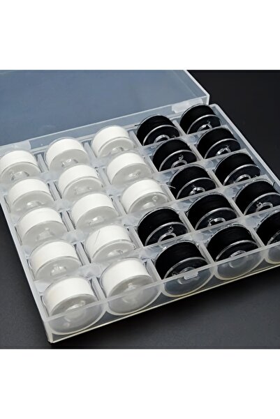 Choice1 1 Box mixed 25/PCS/BOX Wound Sewing Thread , Black and White Home Sew...