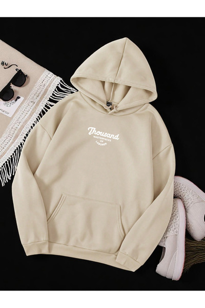 trendypassion سويت شيرت كبير الحجم مطبوع عليه ألف للجنسين