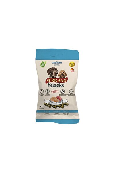 SERRANO Recompense pentru caini Mediteranean Snacks, Somon si Ton, 100 g