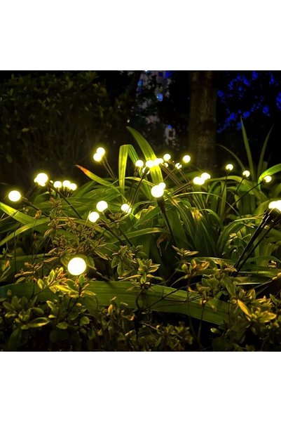 SELEXMO Decoratiune pentru gradina cu incarcare solara, 6 bulbi, alb cald