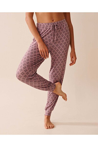 La Vie en Rose Geo Print Soft Jersey Jogger Pajama Pants