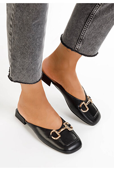 B T Shoes Černé dámské dřeváky Arnela