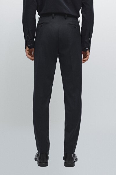 Massimo Dutti Wool blend flannel suit trousers