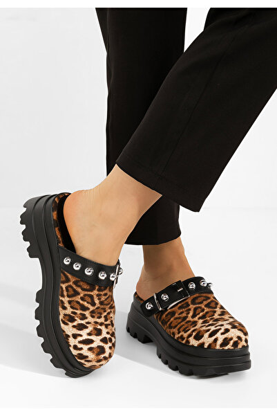 B T Shoes Γυναικεια σαμπο Abenya λεοπαρ