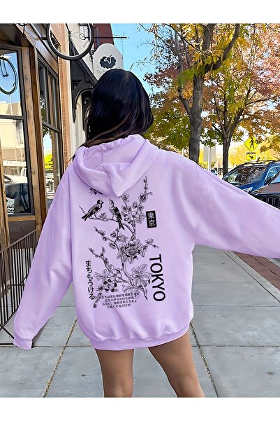 trendypassion Φούτερ Unisex Tokyo με στάμπα Oversize