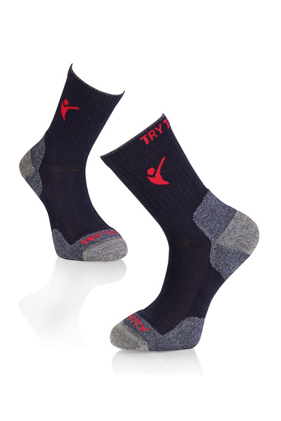 Try to Fly Merino Wool Hiking Socks Dark Blue