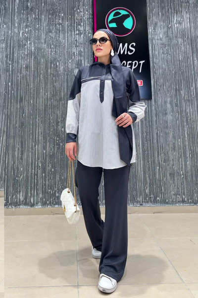TrendParis Striped Sports Two-Piece Suit