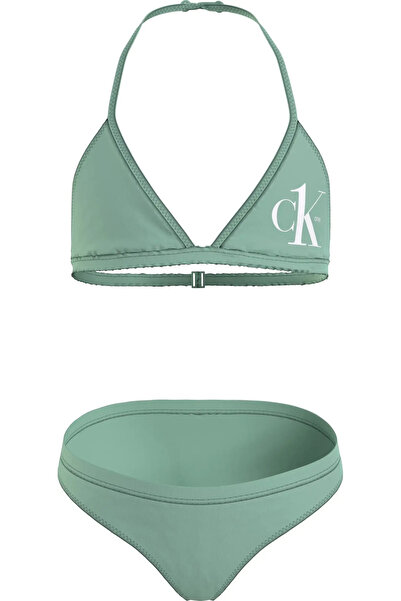 Calvin Klein TRIANGLE BIKINI SET Kadın Yeşil Bikini Takımı