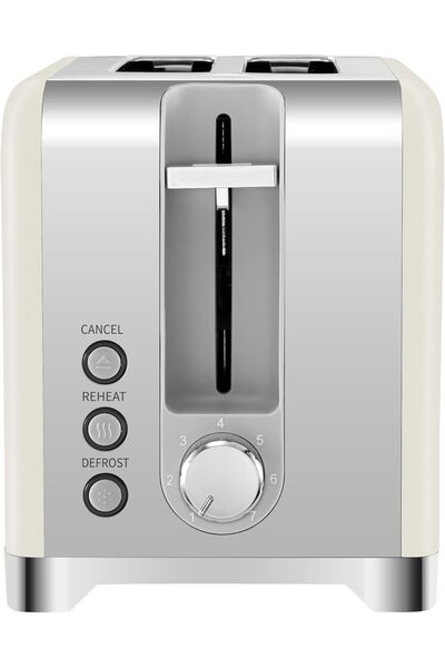 Koolen 930W Stainless Steel 2-Slice Toaster - Cream
