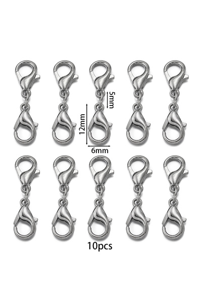 Choice Gun black 10pcs/Lot Bracelet Necklace Connectors Findings Double Lobst...