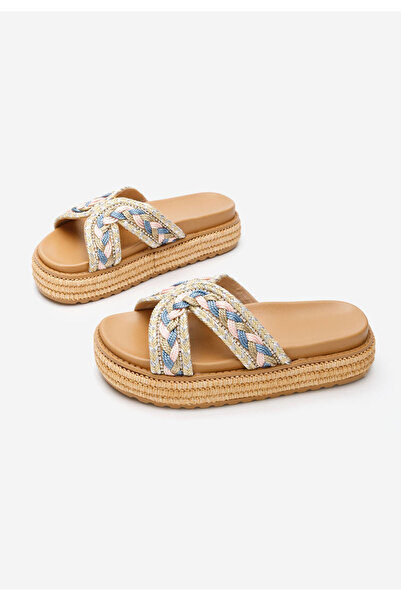 B T Shoes Παντόφλες με πλατφόρμα Delphina πολυχρωμο