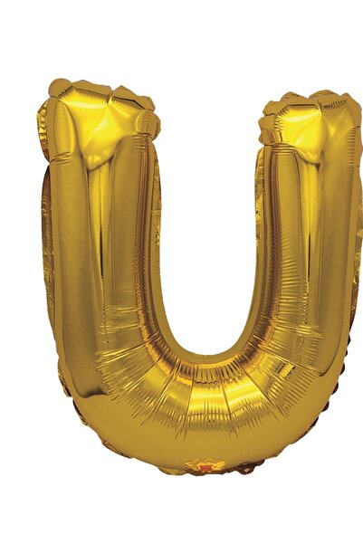 SDX Market Balon folie metalizată aurie, Mirific Party, Litera U, 40 cm, Auriu