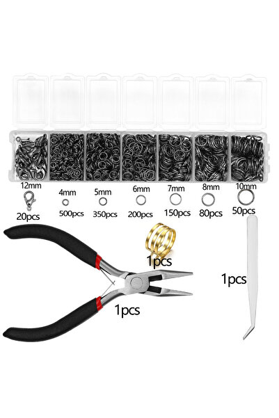 Choice مجموعة أدوات مجوهرات مكونة من 1353 قطعة من حلقات القفز المفتوحة ومشابك...