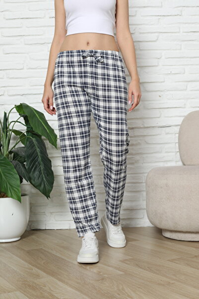 STELLAPİNK LACİVERT EKOSELİ PİJAMA ALTI - LACİVERT