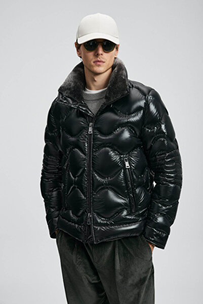 Lufian Roy Kaz Feather Black Men's Coat 112120247