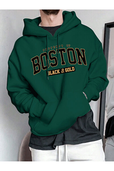 trendypassion Unisex Boston εμπριμέ φούτερ Oversize