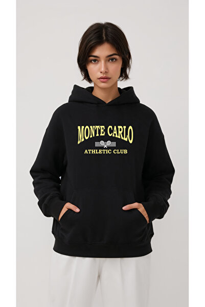 trendypassion سويت شيرت كبير الحجم بتصميم مطبوع من مونت كارلو للجنسين