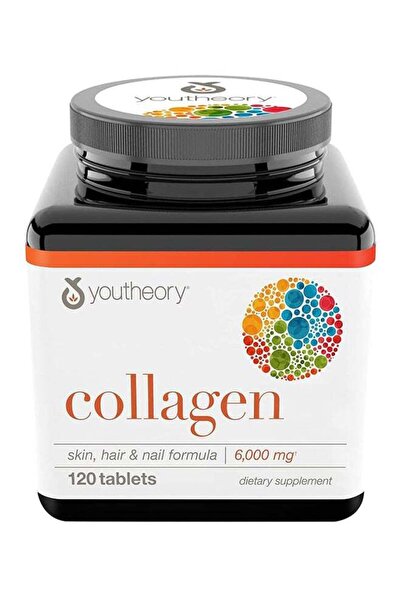 Youtheory Collagen 6000mg Supplement 120 Tablets – Skin, Hair & Nail Support Formula