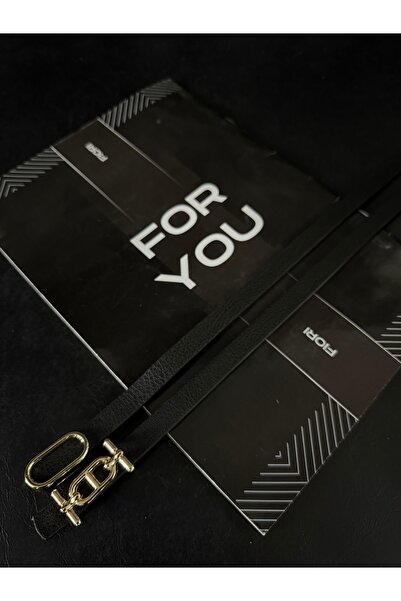 Fiori 2'li Gold Tokalı İnce Kemer, Pantolon Kemeri, Gömlek Kemeri, Ceket Kemeri