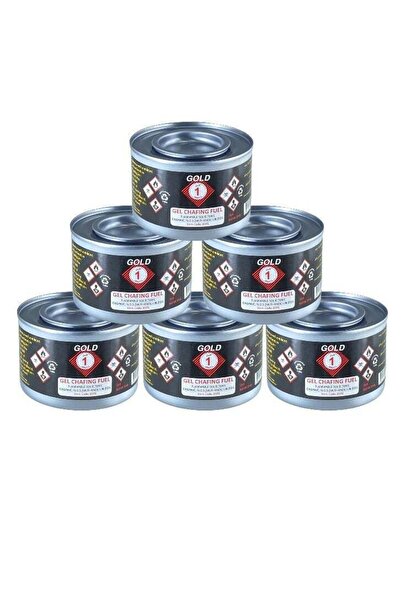 Gold جل وقود وان لأطباق التسخين - علب ميثانول من 6 قطع لتسخين آمن للبوفيهات و...