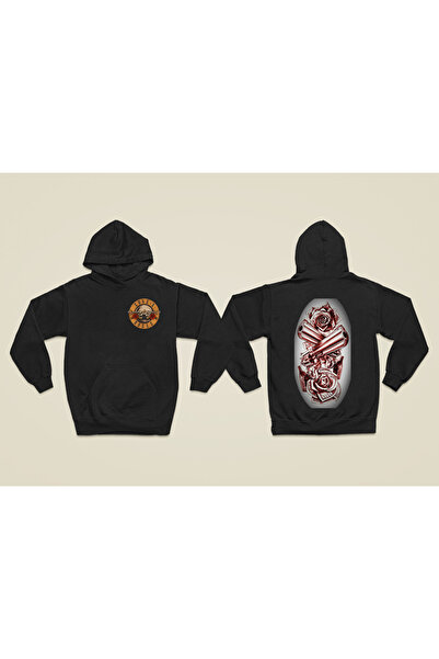 MAGORS Φούτερ ροκ με κουκούλα με μακρύ μανίκι από βαμβακερό ύφασμα με στάμπα ...