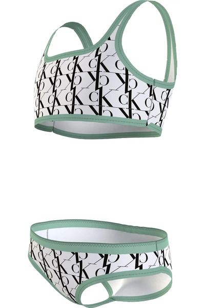 Calvin Klein BRALETTE BIKINI SET- Kadın Beyaz Bikini Takımı