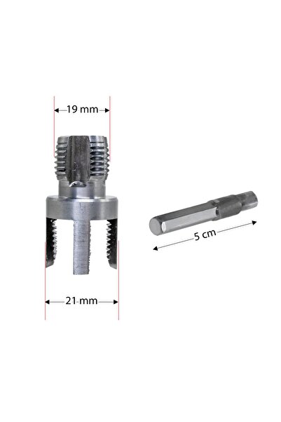 Titi 6423 PVC PPRC Boru İç ve Dış Diş Açma Aparatı 1/2" (20 mm)
