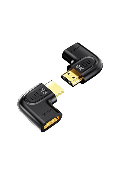 Unitek 8K HDMI 90/270° Vertical Adapter – 48Gbps, Gold-Plated, Black | A1047A