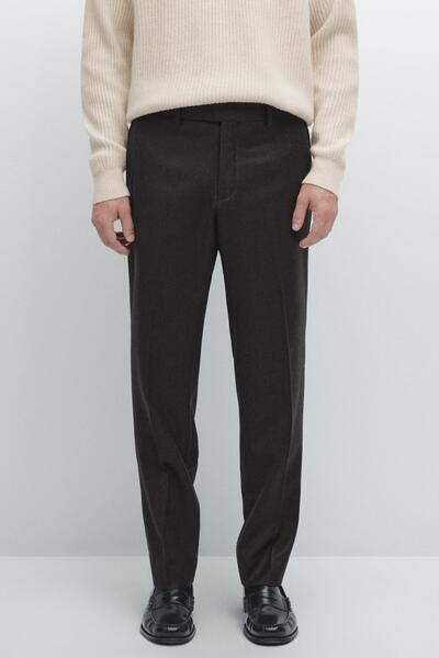 Massimo Dutti 100% wool flannel trousers