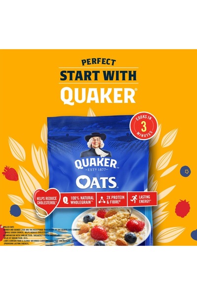 Quaker Whole Oats 400 gNutritious and Natural Whole Grain Oats for Healthy Breakfast and Recipes