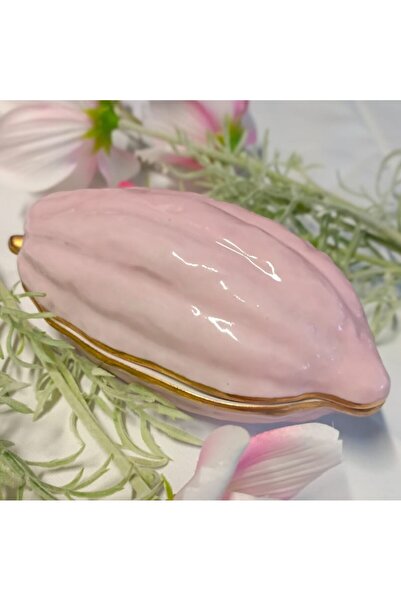 BY.RAYKA PORSELEN El Dekor Cocoa Bean Special Series Porcelain Hand Painting Presentation Plate