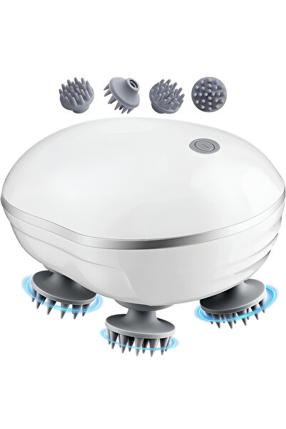 Cady One جهاز تدليك فروة الرأس الكهربائي مع 4 رؤوس تدليك قابلة للإزالة وقابلة...